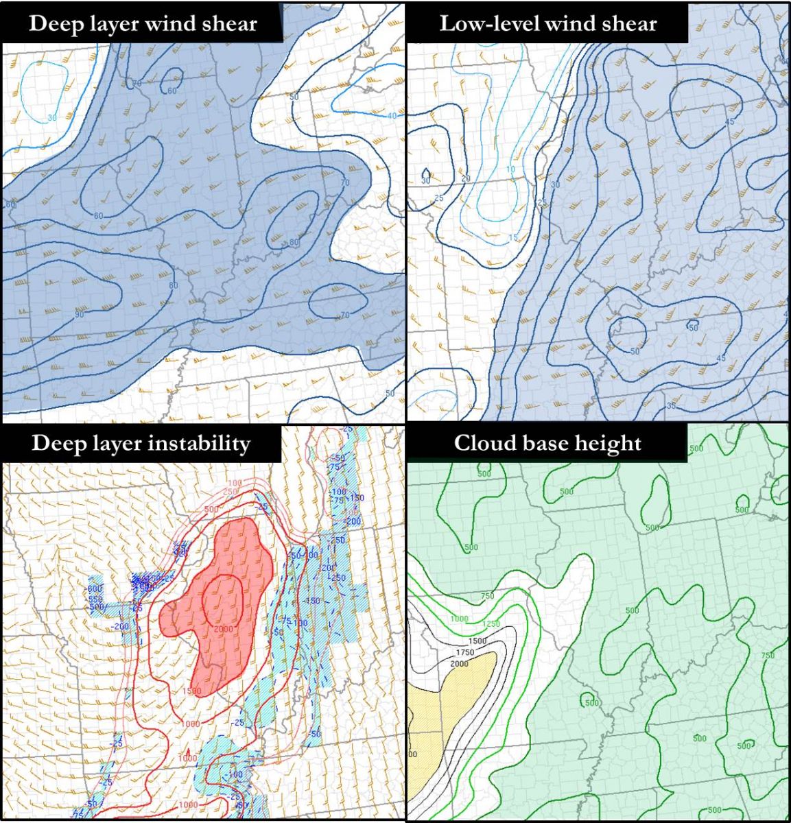 Analysis of wind shear and instability on November 17