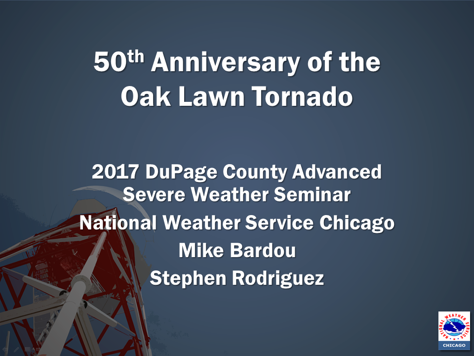 50th Anniversary of the Oak Lawn tornado