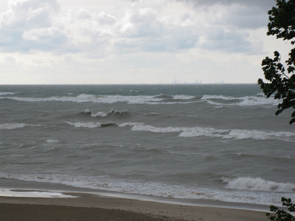 Large Waves at Beverly Shores, IN Friday 8/10/12