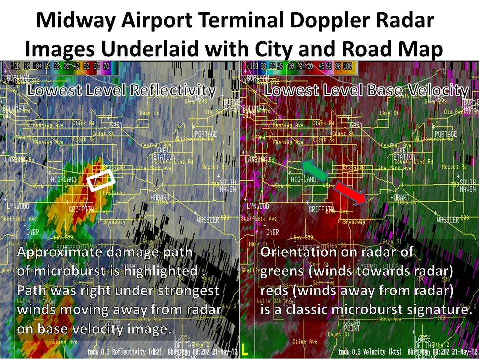 Radar Imagery Underlaid with City and Road Map