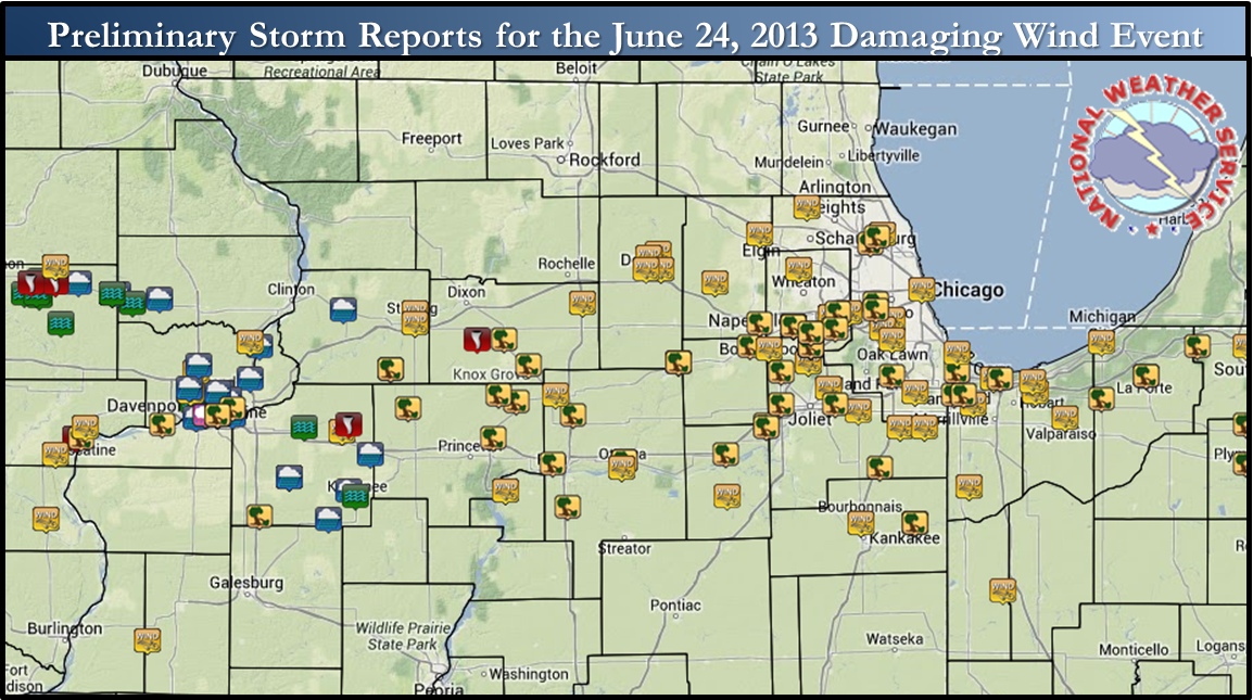Preliminary storm reports