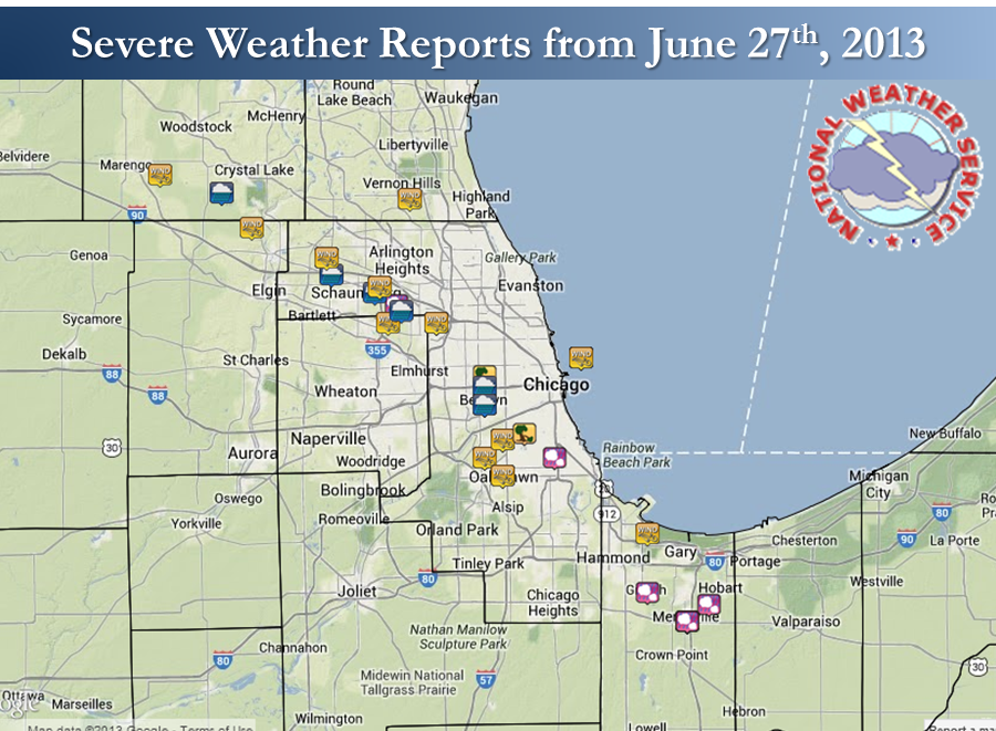 Preliminary storm reports
