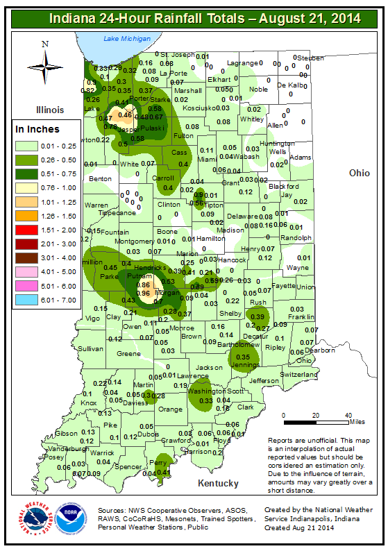 Indiana Rainfall
