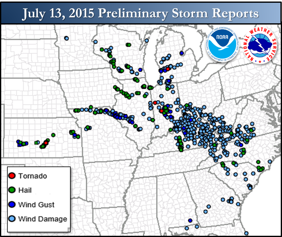 Preliminary Storm Reports 13July2015