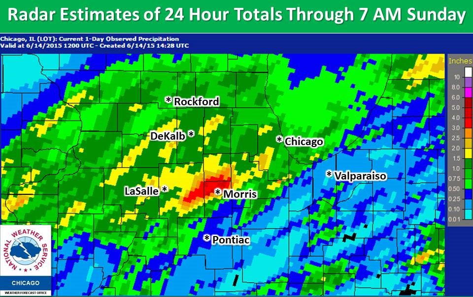 radar estimated rainfall map