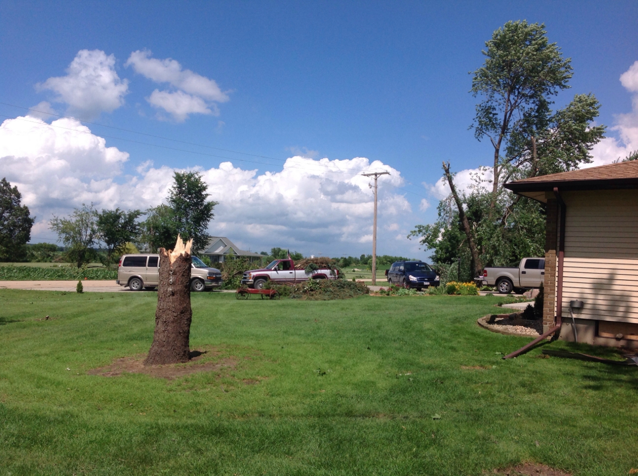 Tree damage 1 mile ENE Earlville