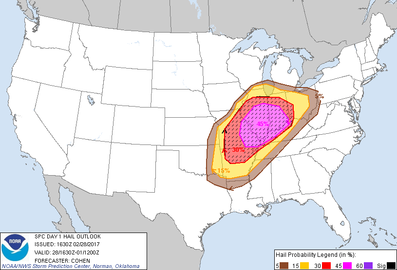 Large Hail Outlook