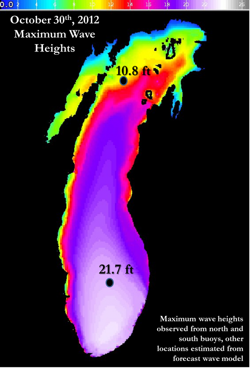 Maximum Wave Heights Observed & Estimated