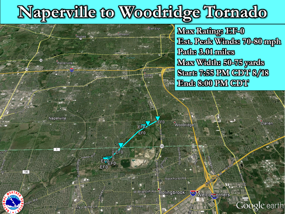 Southeast Naperville to Woodridge EF-0 Tornado