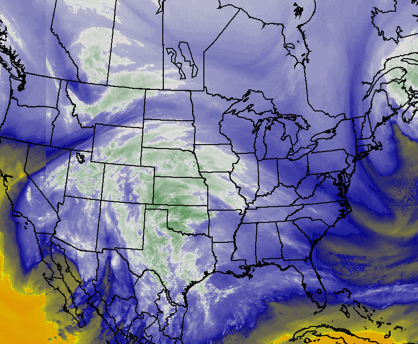 Water Vapor Look Just Prior to Event